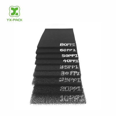 100ppi Black Reticulated sponge filter foam sheet/roll for air filter